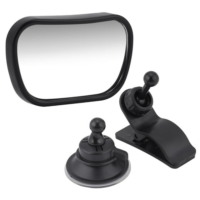 Espejo retrovisor ajustable para asiento trasero de bebé, dos en uno, giratorio 360°, para seguridad interior del automóvil.
