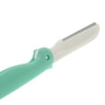 thumbnail image 3 of 1 Pc Folding Type Eyebrow Trimmer for Bathroom Travel Hotel Toilet Bedroom Green ABS Stainless Steel, 3 of 4