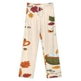 thumbnail image 3 of Thanksgiving Pumpkins Fall Leaves Pajama Pants Comfortable Elastic Waist Pajamas Fashion Sleepwear Bottoms Plus Size Homewear, 3 of 6