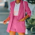thumbnail image 2 of Clearance under $5 JINMGG Winter Coats for Women, 2023 Fashion Winter Clearance Womens Ladies Solid Turn Down Collar Jacket Long Sleeve Coat Outerwear Blazer Pink S, 2 of 9
