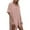 Pink, variant on Njoeus Swimsuit Cover Ups for Women V Neck Loose Beach Bathing Suit Crochet Cover Up Short Sleeve Hollow Out Bikini Coverup