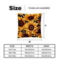 thumbnail image 5 of Sunflower seamless printing Velvet Throw Pillow Covers with Unique Patterns - Set of 2 Throw Pillow Inserts Included for Home Decor, 16x16, 18x18, 20x20 Inches, 5 of 6