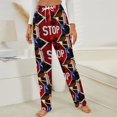 thumbnail image 3 of Stop Sign Winter Female Pants Flannel High Waist Women Pants Lady Warm Straight Leg Plush Trousers, 3 of 7