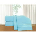 thumbnail image 2 of 1800 Series 4-Piece Bed Sheet Set, Deep Pocket up to 16 inch - California King Aqua Blue, 2 of 6