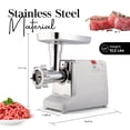 thumbnail image 6 of Alpine Cuisine Stainless Steel Electric Meat Grinder 1000W with UL Approval, High Capacity Meat Tray Blade Sausage Stuffer Maker Meat Claws, Food Meat Grinder for Home Kitchen Use & Easy to Clean, 6 of 7
