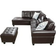 thumbnail image 2 of Lifestyle Furniture Catrina Left-Facing Sectional & Ottoman in Dark Brown, 2 of 2