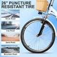 thumbnail image 6 of NAKTO Electric Dirt Bike for Female, Peak 500W Electric Bicycle with Basket, 24MPH Commuter Ebike, Speed Gear, Front Fork Suspension, UL2849 Certified, 6 of 7