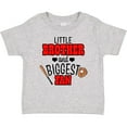 thumbnail image 3 of Inktastic Little Brother and Biggest Fan Baseball Glove and Bat Boys Baby T-Shirt, 3 of 5