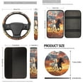thumbnail image 5 of Uorisanigo Running Horses Car Seat Cover 18 PCS, Steering Wheel Covers Universal Seat Belt Shoulder Pad Car Coasters Shift Knob Hand Brake Covers Headrest Center Console Cover and Key Chains, 5 of 7