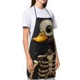 thumbnail image 4 of Pofeuu Duck Bones Print Aprons with Pockets, Cute Aprons for Kitchen, Cooking, Server, Barber, Chef Apron, 4 of 7
