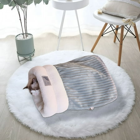 LAMIRO Winter Sleeping Bag Cozy Pet Bed Sleeping Bag Kitty Sack For Camping Heat Bag Comfortable For Cats And Small Dogs