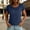 Navy1, variant on LIaqionyy Tops for Womens Crew Neck Short Sleeve Cotton Linen Cropped Shirts Summer Solid Color Blouses