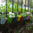 thumbnail image 2 of [跃星辉]已处理知产1件 彩色可拆卸挂钩花盆 金属铁悬挂花盆 棕色 22x12cm ANGGREK Otros, 2 of 6