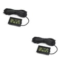 thumbnail image 3 of Methold Termómetro digital con sonda temperatura humedad LCD impermeable 5V 12V bebé baño incubadora indicador para interior negro Negro 2piezas, 3 of 6