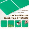 thumbnail image 3 of Uxcell 20 piezas de azulejos autoadhesivos 11.8"x11.8" PVC para cocina y baño, verde/blanco, 3 of 7