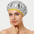 thumbnail image 2 of 12 Pieces Deep Conditioning Caps Aluminum Foil Reusable Hair Processing Hair Coloring Shower Caps For Home Salon Use, 2 of 9