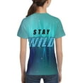 thumbnail image 7 of Ben Azelart Stay Wild Kids T-Shirt 3d Printed Graphic T-Shirts Boys And Girls Short Sleeve Shirts For Youth Kids X-Small, 7 of 7