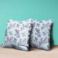 thumbnail image 5 of Amrita Sen Designs  20 x 20 in. Checkerboard Marigold Flowers Broadcloth Indoor & Outdoor Blown & Closed Pillow - Grey, Purple & Pink, 5 of 6