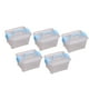 thumbnail image 4 of Organizador de caja de almacenamiento de 5 piezas, transparente, creativo, estuche de almacenamiento, accesorios Azul, 4 of 9