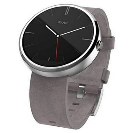 Refurbished Motorola Moto 360 - Stone Grey Leather Smart Watch