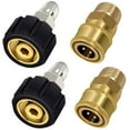thumbnail image 4 of 4Pcs Pressure Washer Adapter M22 14mm High Pressure Washer Quick Connector Fittings 5000PSI Pressure Washer Hose Adapter Accessories, 4 of 10