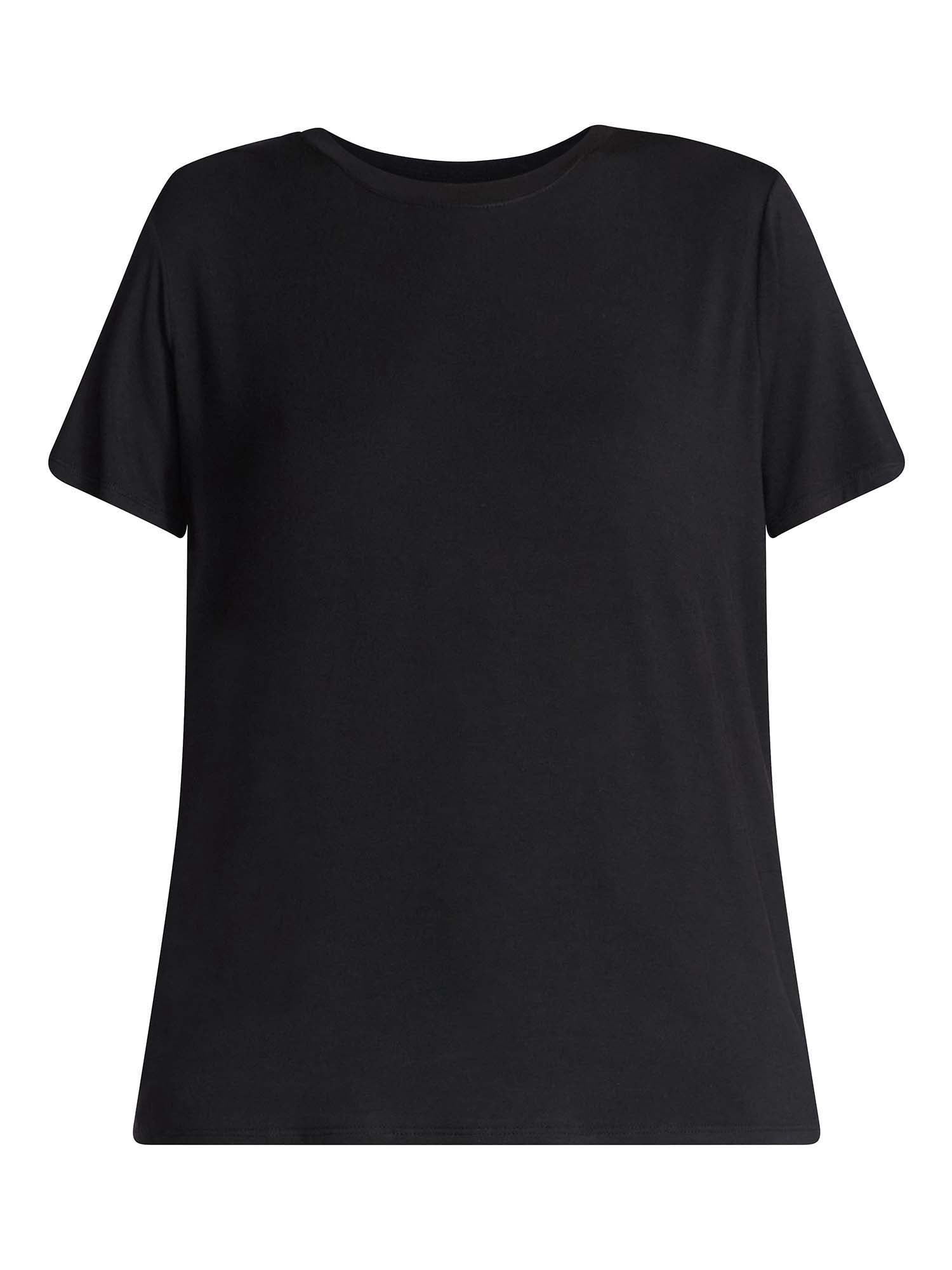 Time and Tru Women's Boxy Tee with Short Sleeves, Sizes XS-XXXL