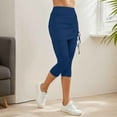 thumbnail image 4 of Versatile Quarter Length Ruched Skirt Pant for Women Daily Casual Wear Yoga Practice Comfortable Stretch Fabric Easy Care Machine Washable Spring Summer, 4 of 7