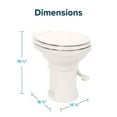 thumbnail image 3 of Camco Premium Ceramic Camper/RV Toilet | Features Gravity Flush System with Convenient Foot Pedal | Full-Sized Ergonomic Design with 18" Chair Height | Soft-Close Wood Seat & Lid | Bone (41715), 3 of 5