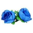 thumbnail image 3 of 50 artificial roses, 3 cm tall, wedding decoration, navy blue, 3 of 8