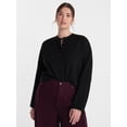 thumbnail image 2 of Scenario Women's Thermal Henley Shirt with Long Sleeves, Sizes XS-XXXL, 2 of 6