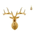 thumbnail image 1 of Escultura De Cabeza De Ciervo De Resina Estilo Bohemio Y Calabaza De Latón, Adorno Feng Shui Coleccionable Para Montar En La Pared, Obra De Arte Para La Oficina, El Hogar, Decoración Del, 1 of 8