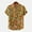 Multi-color, variant on Ruziyoog Summer short-sleeved mens flower shirt short-sleeved trendy personalized casual floral button down Hawaiian shirt 100% cotton Khaki M