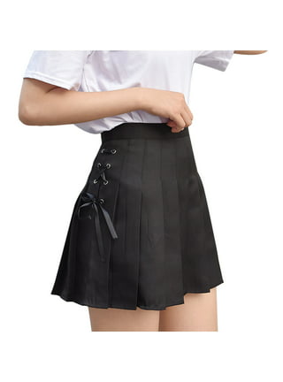  Womens Short Skirts - Sexy V Waist Design Pleated Skirts  Summer Cute Aesthetic Micro Skirts High Waist A-Line Mini Skirt Streetwear  Harajuku, Black,Xs : Sports & Outdoors