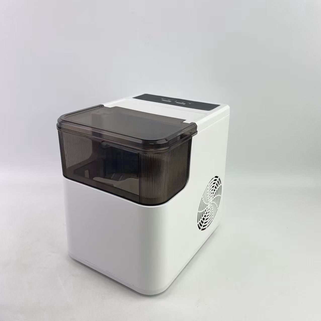Wigoo Ice cube making machines,Countertop Ice Maker Machine with Handle, 26lbs Per Day, 9 Ice Cubes Ready in 6 Mins, for Home/Kitchen/Camping/RV (White)