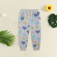 thumbnail image 2 of NOEGOEU Toddler and Boys Sweatpants Drawstring Pants with Elastic Waist Stretchy Cuffed for 1-7Y (Grey,2-3 Years), 2 of 4