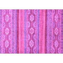 Ahgly Company Indoor Rectangle Southwestern Purple Country Area Rugs, 5' x 7'
