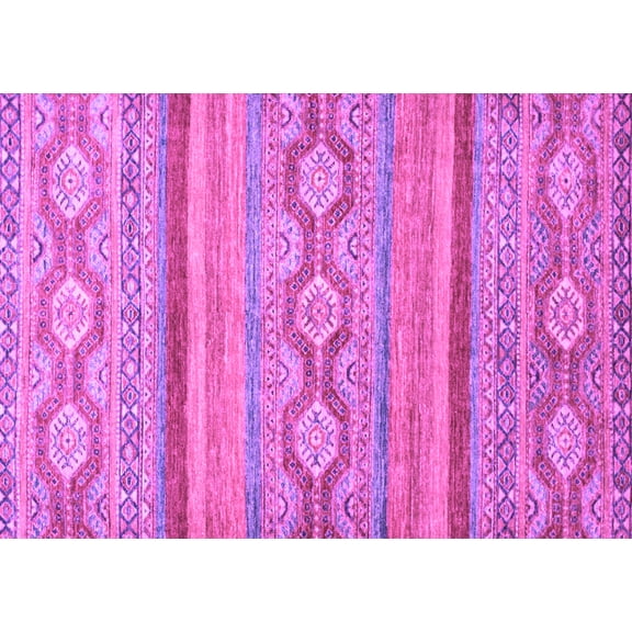 Ahgly Company Indoor Rectangle Southwestern Purple Country Area Rugs, 5' x 7'
