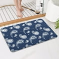 thumbnail image 4 of Blue Pioneer Flower and Paisley Pattern Bathroom Rugs Mat,Non Slip Microfiber Bathroom Rug,Rubber Backing,Soft Bathroom Mats for Bathroom Floor,Tub and Shower,17x27in(43x68cm), 4 of 5