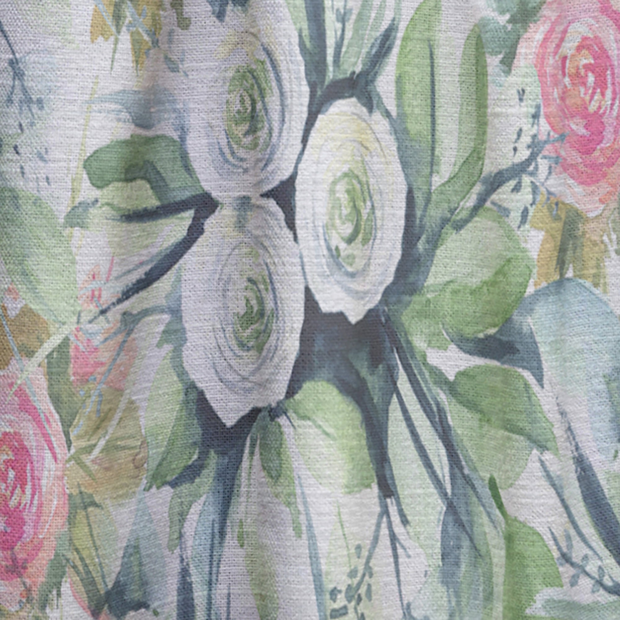 Designart 'Flowers With Green Leaves XII' Floral Curtain Panel