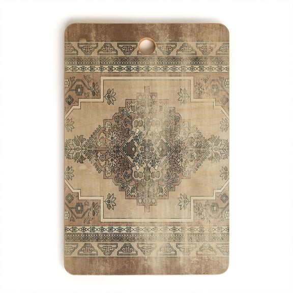 Society6 Little Arrow Design Co Turkish Floral Warm Neutrals Rectangle Cutting Board, 16" x 10.5"