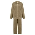 thumbnail image 5 of Breezora Women's Casual Hooded Sweatshirt and Pants Set Comfortable Sporty Two Piece Lounge Wear XL Size Coffee, 5 of 9