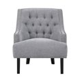 thumbnail image 6 of Accent Sofa Chair for Bedroom, Upholstered Armchair with Solid Wood Frame, Tufted Cushion Nail Head Trim, Single Sofa Chair for Living Room, Office, Pink Chenille, 6 of 7