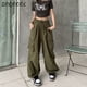 thumbnail image 5 of Pantalones Cargo con bolsillo y cordón para mujer, pantalón informal de pierna ancha Y2K, ropa de calle, chándal de cintura alta, pantalones holgados coreanos, Verano, 5 of 5