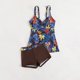 thumbnail image 2 of Bikini sólido con correa para mujer, Bikini con escote en V profundo, cómodo traje de baño dividido, traje de baño de dos piezas OAVQHLG3B Store lin121212, 2 of 4