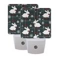 thumbnail image 7 of Rabbit Christmas Red Bow Green Gingham Plaids LED Night Light Sensor Lamp Plug-in Adjustable Brightness 2 Pack, 7 of 7