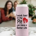 thumbnail image 5 of Dog Themed Gifts For Women I Work Hard So My Pit Can Have A Better Life Heart 24-Pack Ultra Slim Can Drink Thermocoolers Party Pack, 5 of 8