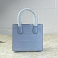 thumbnail image 4 of Michael Kors Mercer 35T1Sm9M2E Medium And Leather Messenger Crossbody Bag In Pale Blue, 4 of 5