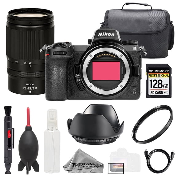 Nikon Z6 II   NIKKOR Z 28-75mm f/2.8 Lens  128GB  Bag  UV Filter- Basic Kit (International Version)