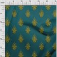 thumbnail image 2 of oneOone Polyester Lycra Fabric Leaves|Floral & Paisley Block Print Fabric BTY 56 Inch Wide, 2 of 4