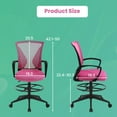 thumbnail image 2 of PayLessHere Mesh Home Office Chair , Lumbar Support Armrest Ergonomic Desk Chair For Adults, Pink, 2 of 7